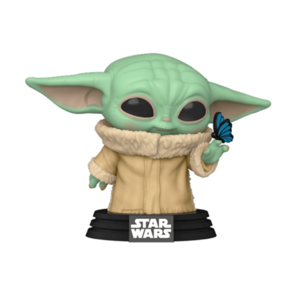 2022 New Mandalorian Star Wars Exclusive GameStop Grogu with Butterfly Funko Pop